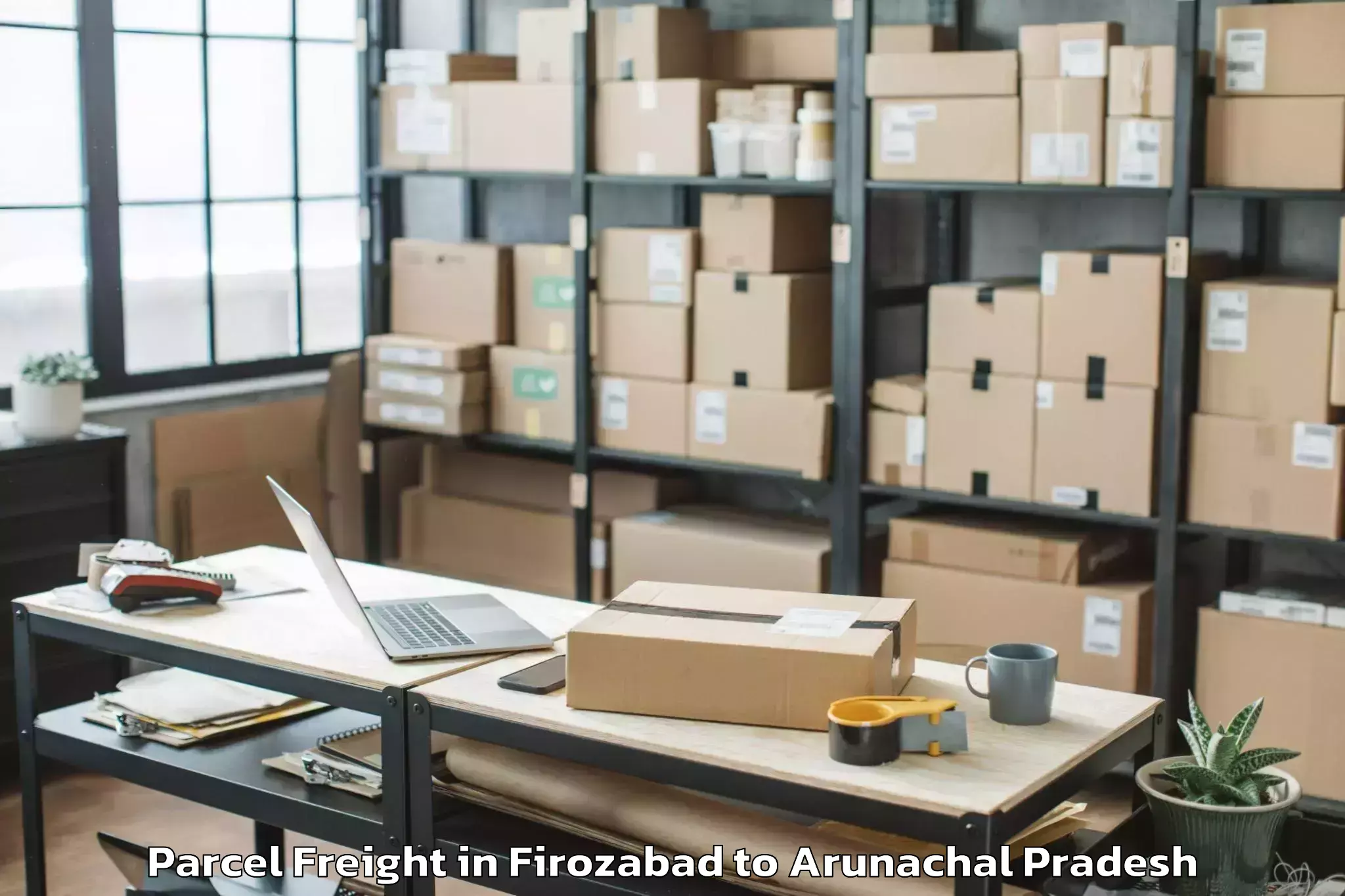 Book Firozabad to Lazu Parcel Freight Online